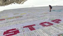 Suisse : une carte postale géante pour alerter sur le réchauffement climatique