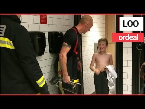 Schoolboy trapped in boiling KFC toilet, cut free by firefighters | SWNS TV