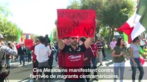 Des Mexicains manifestent contre la caravane de migrants