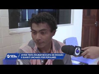 Jovem tenta roubar bicicleta e quase é linchado de populares