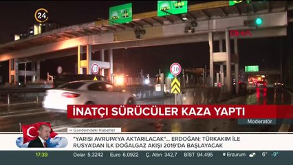 İnatçı sürücüler kaza yaptı