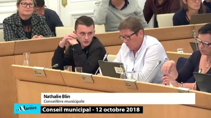 Nathalie BLIN sur l'accueil et l’habitat des gens du voyage au Conseil Municipale Nantes le 12 octobre 2018