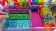 Glitter Slime Mix Learn Colors Water Combine Clay Surprise Eggs Toys