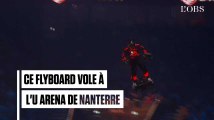L'impressionnant envol de Franky Zapata sur son flyboard dans l'enceinte de l'U Arena de Nanterre