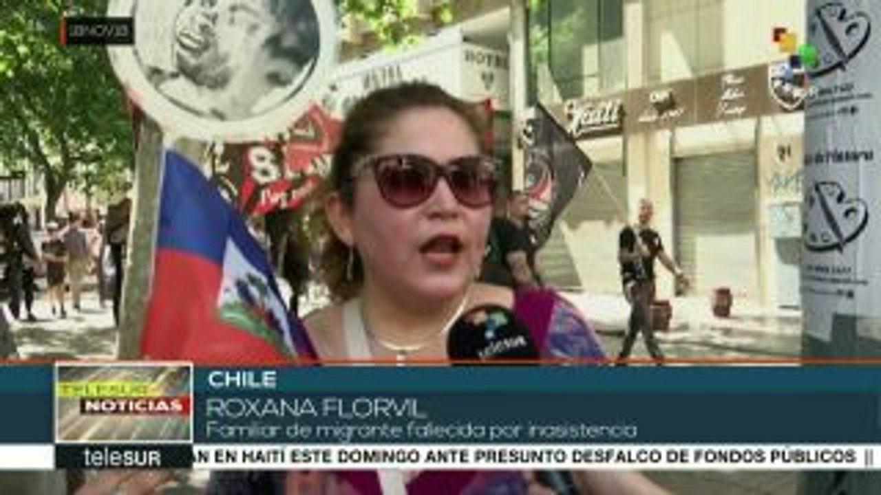 Marchan migrantes en Chile contra políticas migratorias del pdte.