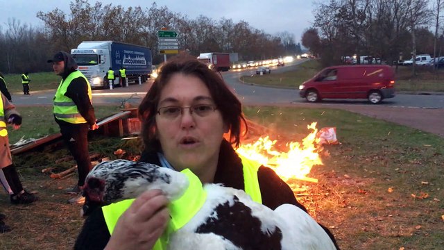 Gilets jaunes à Feurs