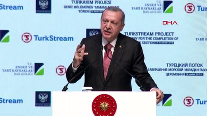 Erdoğan “TürkAkım Projesi Deniz Bölümü’nün tamamlanması” töreninde konuştu