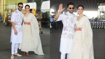 Deepika Padukone & Ranveer Singh leave for Bangalore Reception; Spotted at Mumbai Airport |FilmiBeat