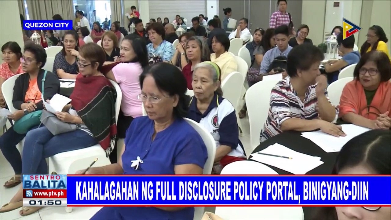 Kahalagahan ng full disclosure policy portal, binigyang-diin
