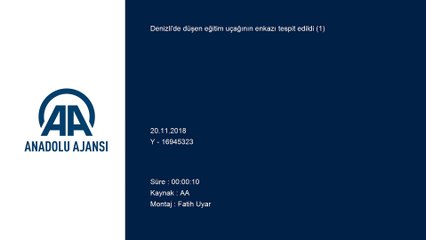 Denizli'de düşen eğitim uçağının enkazı tespit edildi (1)