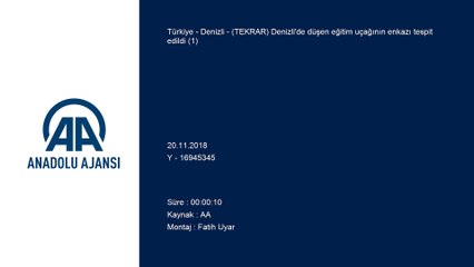(TEKRAR) Denizli'de düşen eğitim uçağının enkazı tespit edildi (1)