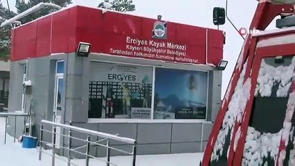 Erciyes'e Lapa Lapa Kar Yağdı...Beyaz Örtü Havadan Görüntülendi