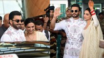 Deepika Padukone & Ranveer Singh reach at Bangalore Airport, receive Grand Welcome; Watch |FilmiBeat