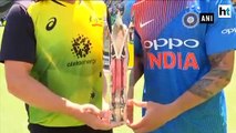 India vs Australia: Captains of both teams pose with trophy