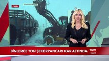 Binlerce Ton Şeker Pancarı Kar Altında