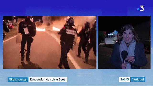 Yonne : les gilets jaunes délogés par les CRS à Sens