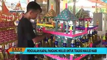 Replika Kapal Panjang Mulud Laris Manis saat Tradisi Maulid Nabi