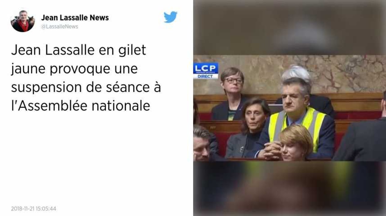 Jean Lassalle met un gilet jaune en pleine séance de questions à l’Assemblée nationale.