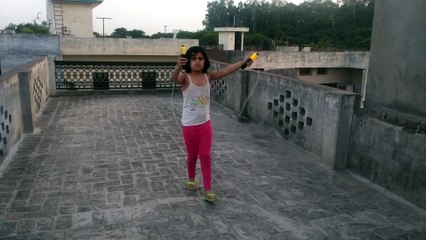 Skipping - a girl shows us how it is done in India