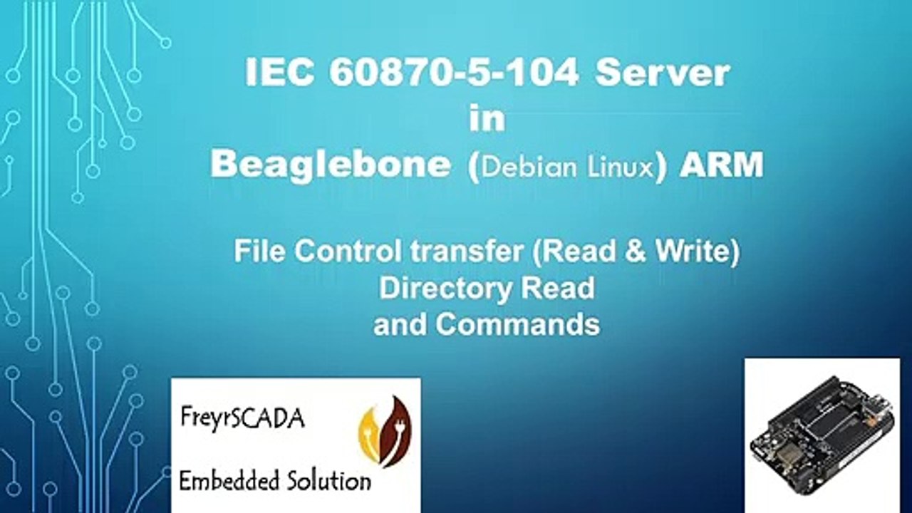 IEC 60870-5-104 Protocol Server in Beaglebone Arm Debian Linux