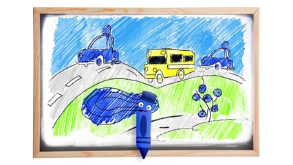 Aprenda As Cores Com O Carrinho Azul | BabyFirst TV Brasil