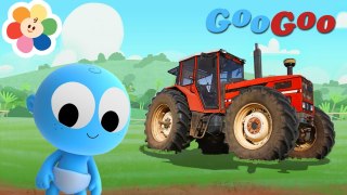 Veículos em Cores Para Crianças | Tractores e Caminhões Com Goo Goo | Aprendendo Com BabyFirst
