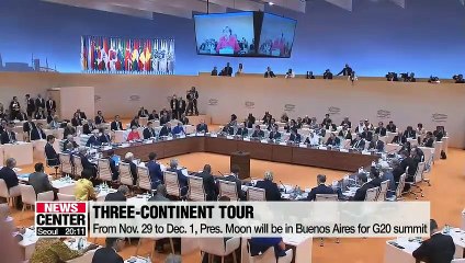 Pres. Moon to head to Argentina, Czech Republic and New Zealand next week