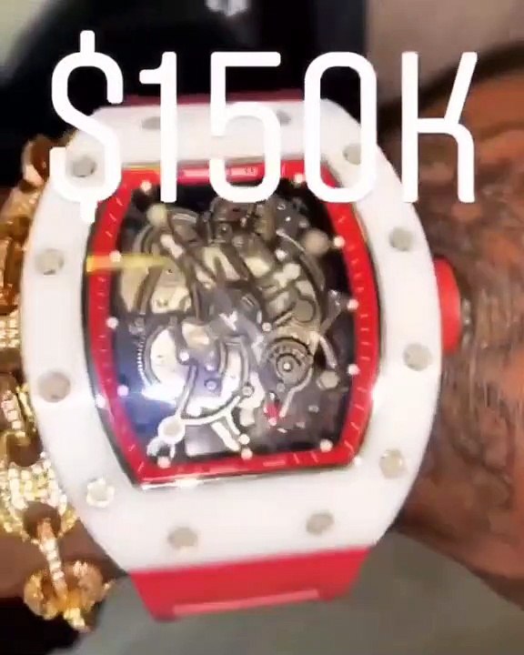 Soulja Boy shows off his $150,000 Richard Mille watch
