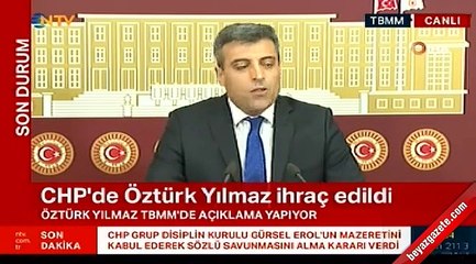İhraç edilen Öztürk Yılmaz'dan ilk açıklama