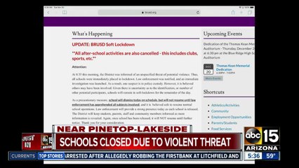 Blue Ridge schools closed after threat