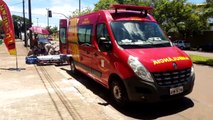 Homem tem suspeita de fratura em colisão entre motos no Bairro São Cristóvão