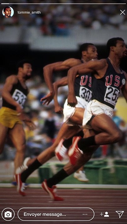 1968 version mobile : et Tommie Smith leva le poing sur le podium
