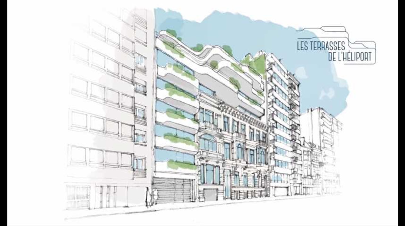Projet immobilier les terrasses de l'Héliport boulevard Frère-Orban à Liège