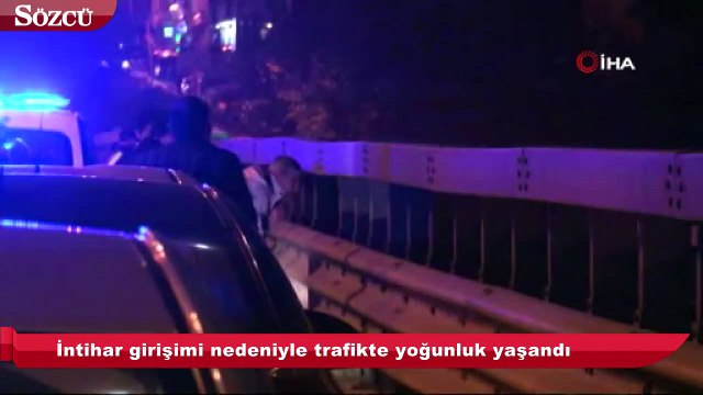 Viyadük’te intihar girişimi trafiği alt üst etti