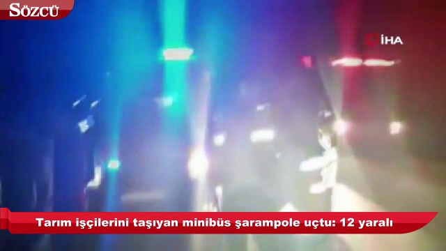 Tarım işçilerini taşıyan minibüs şarampole uçtu