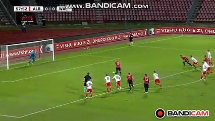 Penalty Goal Balaj (1-0) Albania vs 	Wales