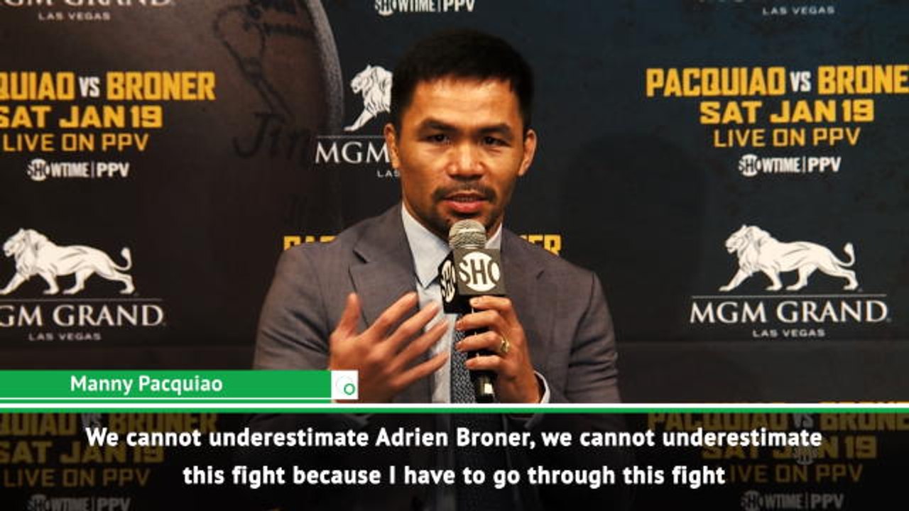 Pacquiao not underestimating Broner ahead of potential Mayweather rematch