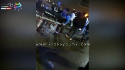 حادث مروع وتهشم سيارتين أعلى كوبرى أكتوبر