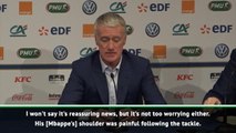 Mbappe will have scans on shoulder injury - Deschamps