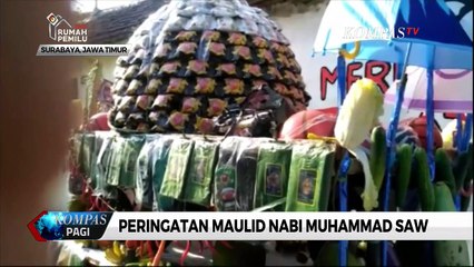 Warga Surabaya Gelar Tradisi Grebeg Maulid Nabi