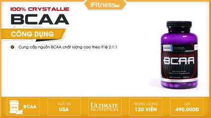 Giới thiệu viên uống Ultimate Nutrition 100% Crystallie BCAA | iFitness.vn
