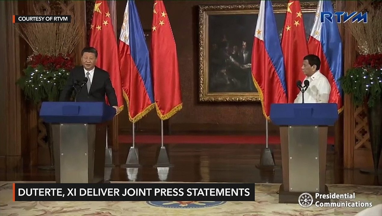 Duterte, Xi deliver joint statements