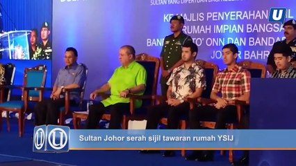 Sultan Johor serah sijil tawaran rumah YSIJ