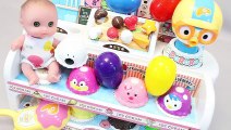 Pororo Ice Cream Shop Cash Register Market Baby Doll Surprise Eggs Toys