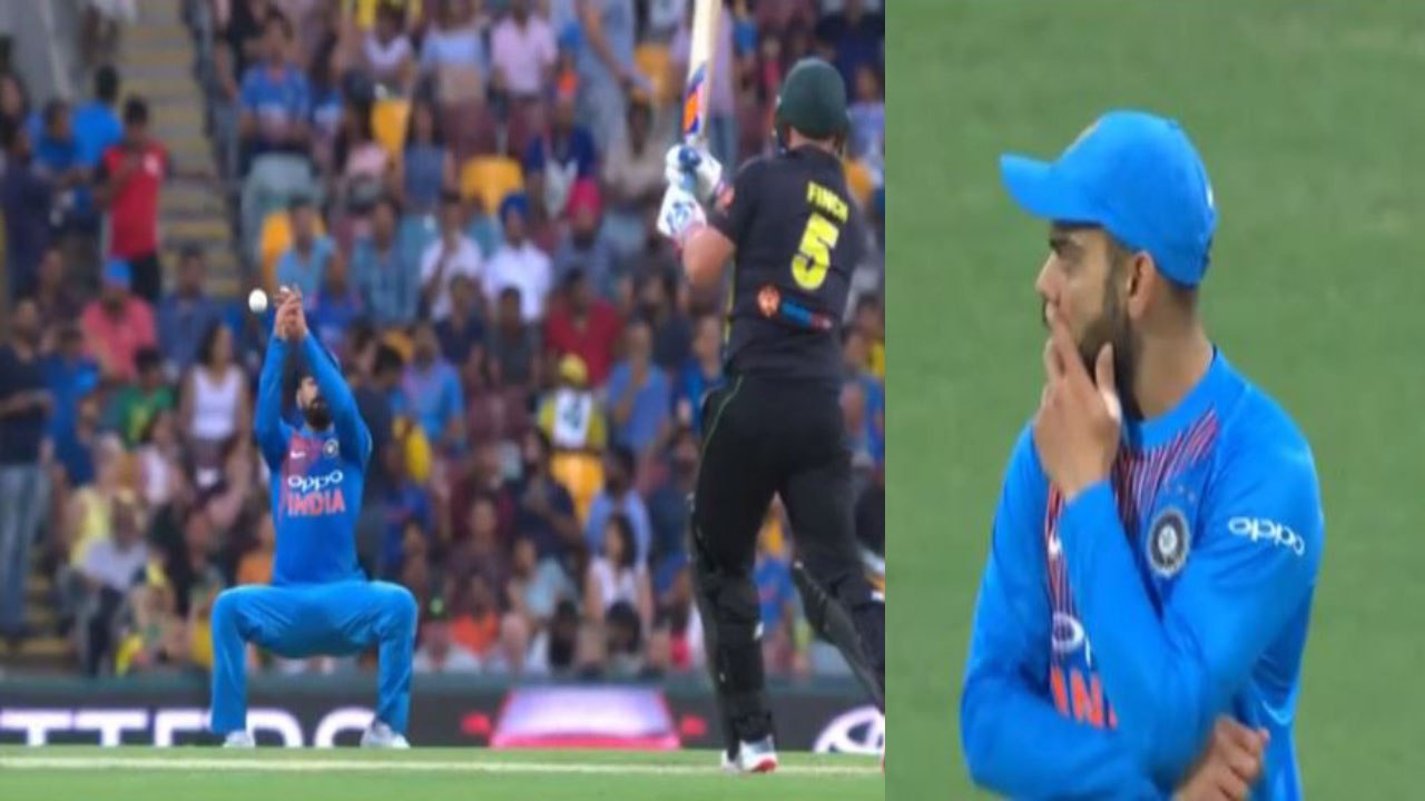 India Vs Australia 1st T20 : Watch Virat Kohli's Reaction after dropping Aron Finch| वनइंडिया हिंदी