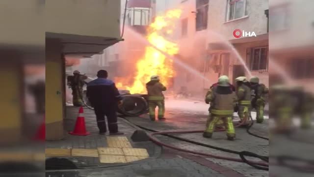 Bağcılar'da Altyapı Çalışmaları Sırasında Doğalgaz Borusu Patladı