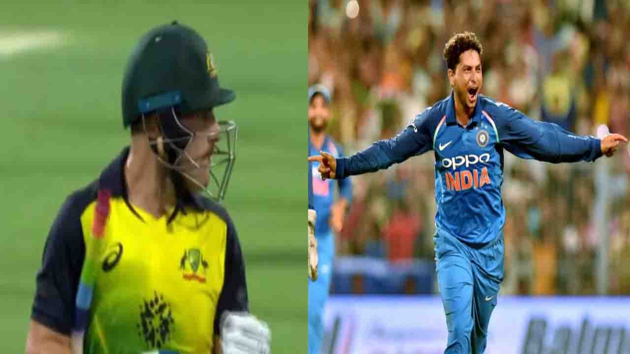 India Vs Australia 1st T20 : Kuldeep Yadav gets Arone Finch on Guggly | वनइंडिया हिंदी