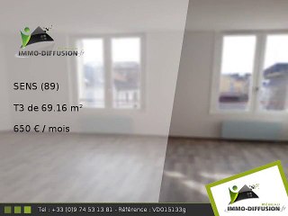 T3 69.16m2 A louer sur Sens - 650 Euros/mois