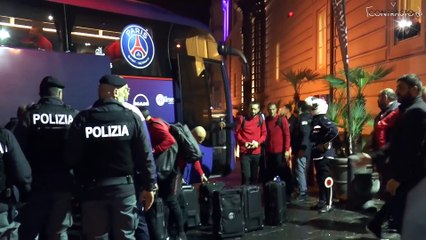 Napoli - L'arrivo del PSG a palazzo Caracciolo (05.11.18)