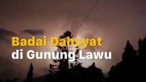 Viral! Video Badai Dahsyat Di Gunung Lawu